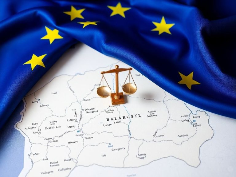 Drapel UE, hartă România, balanță justiție