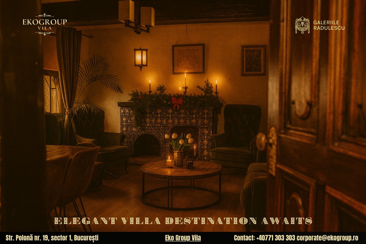 Destinații de Crăciun în București: Eleganța interbelică a Crăciunului anilor ’30 la Eko Group Vila